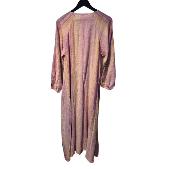 NWT Space Women's Cassie Dress M/L Multicolor Long Sleeve Button-Front Boho - Picture 7 of 8